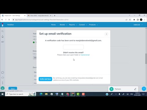 How to set up Email Verification on Impact.com Turn off Mobile Text Message Verification on impact