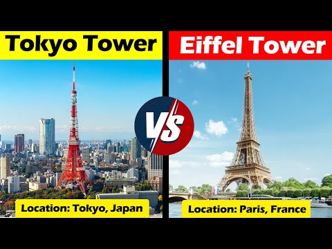 Tokyo Tower VS Eiffel Tower Comparison in Hindi | #shorts #placifyshorts