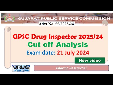 Cutoff analysis GPSC DI Gujarat drug inspector exam Answer key 21 July 2024 #answerkey #gpscexam