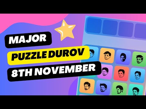 Major Puzzle Today  | Major Puzzle Durov 8th November | Major Daily Combo