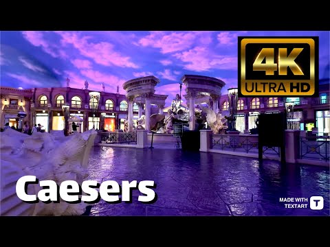 【4K】Caesers Casino and Forum Shops - Las Vegas - April 2024