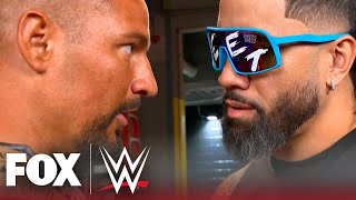 Bron Breakker calls out Jey Uso’s family,  makes Rhea Ripley dig before match | WWE on FOX