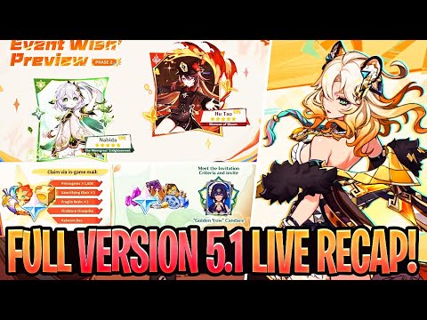 Genshin Impact 5.1 Special Program Livestream Recap! Free 1600 Primogems Anniversary & Much More!