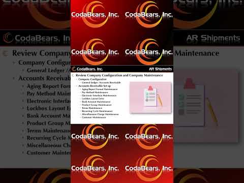 Review Company Configuration - AR Shipping Invoices