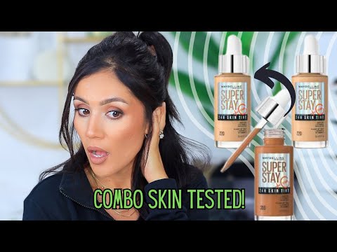 *NEW* VIRAL SKIN TINT!! MAYBELLINE 24 HR. SKIN TINT TESTED on COMBO SKIN II SHADE 310