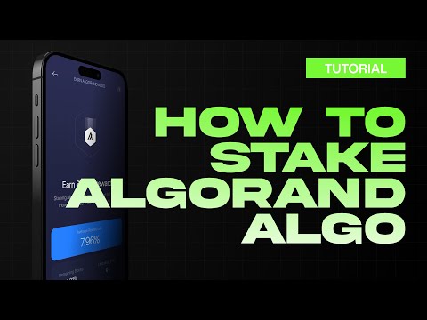 How to stake Algorand ALGO / Algorand Staking