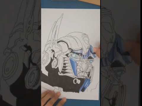 Drawing Optimus prime #transformers #optimusprime #transformersbeastwars #shorts