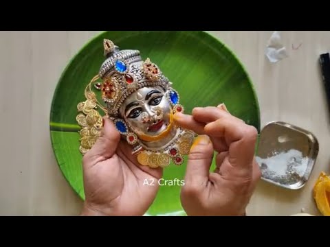 Laksmi Silver Face Decoration !!! Ammavari Face Decoration Just in 5 Minutes