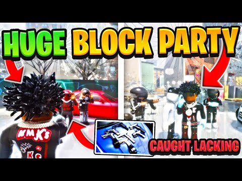 THE OPPS CAUGHT ME LACKING AT A BLOCK PARTY IN THIS BRONX ROBLOX HOOD GAME