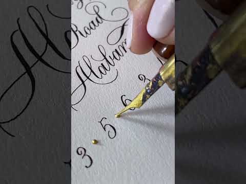 Envelope Addressing Golden Dots | Copperplate Script Suzanne Cunningham