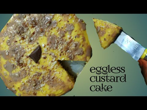 #cake #custard cake #cakelove //eggless custard cake//