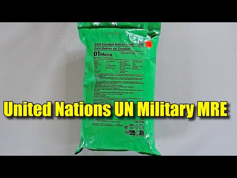 Tasting United Nations UN Military MRE Combat Ration Pack (Meal Ready to Eat - 24 Hour Ration)