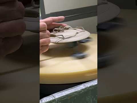 How to trim a wheel thrown lid on the pottery wheel.