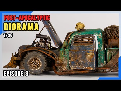 Modeling the Apocalypse: Crafting Convincing Post-Apocalyptic Dioramas - Dieselkit Mad Max Car [EP8]