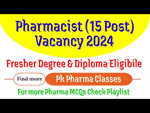 Pharmacist Vacancy 2025 ll Pharmacist Recruitment ll latest Pharmacist Vacancy @PKPharmaClasses