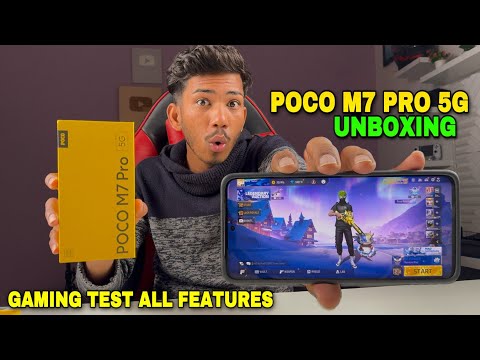 POCO M7 Pro 5G Unboxing And Gaming test , Dimensity 7025 Ultra CPU 120hz smooth phone all features