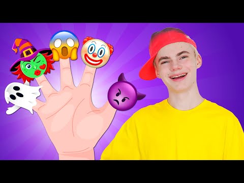 Finger Family Emoji Halloween Song 🧛 More Emotions for Kids