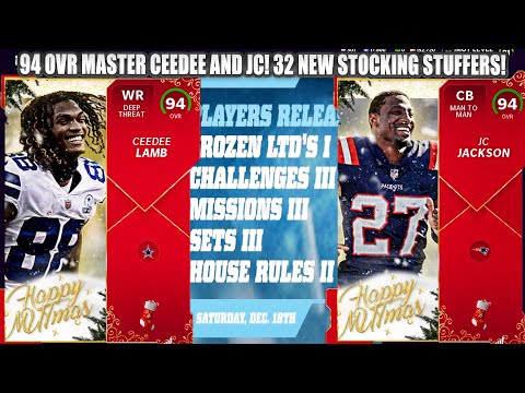 ZERO CHILL UPDATES! 94 OVR MASTER CEEDEE AND JC JACKSON! 32 NEW STOCKING STUFFERS! | MADDEN 22