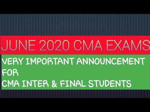 Very Important for INTER & Final Clarification for JUNE 2020 EXAMS