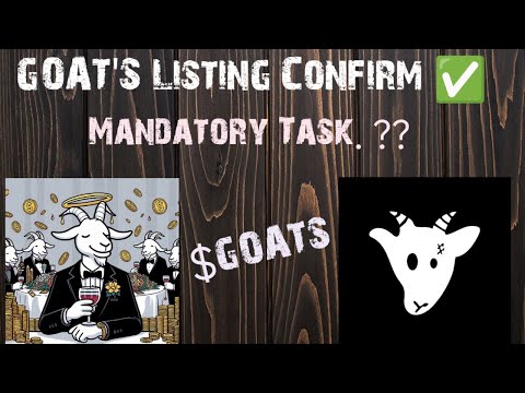 GOAT'S Listing in Desember || Goat's Listing New Update Telegram Mining project ||