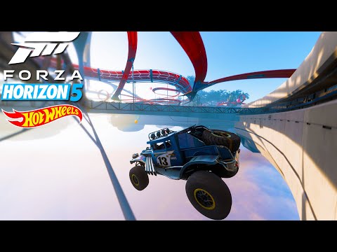 Jumping off the FH5 Hot Wheels DLC Map!!