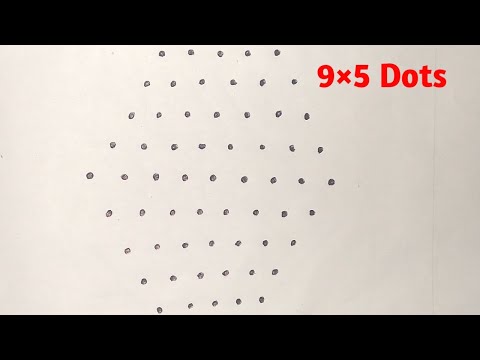 9×5simple muggulu design||easy roja poo kolam||dharas house||#12