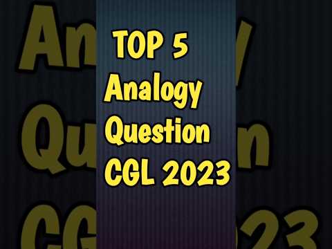 SSC CGL 2024!! Top 5 Analogy Question!! #ssx #cgl2024 #cgl