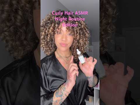 Curly Hair ASMR Night Routine #hairgrowth #curlyhair #curly #scalpmassage