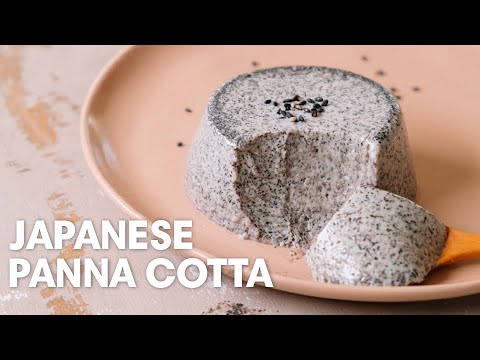 This dessert is a crowd pleaser, my guests always ask me for seconds! Black Sesame Panna Cotta