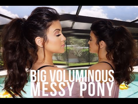 Hair Look |  Big Voluminous Messy Pony