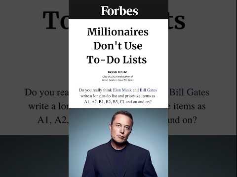 Millionaires productivity secret