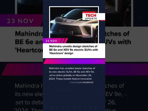 Mahindra BE 6e & XEV 9e Electric SUVs Unveiled | Futuristic 'Heartcore' Design Teased #shorts