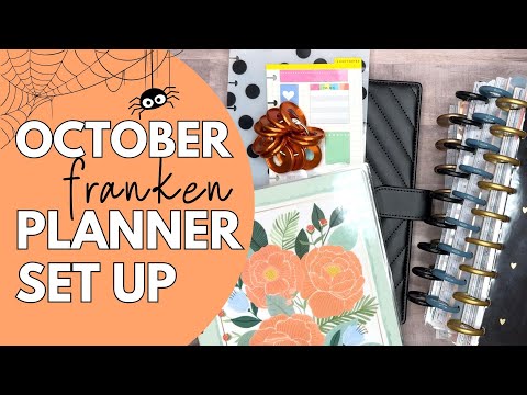 OCTOBER PLANNER SETUP | THE HAPPY PLANNER - PLANNER MOVE IN - FRANKENPLANNER FRANKEN PLANNER SET UP