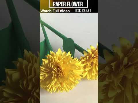 How To Make Easy Paper Flowers | DIY paper flowers| Flower Making | Paper Craft #shorts