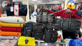 Branded Bags, Branded Leather Jackets with Free Delivery 😱 Cheapest Export Surplus Garments