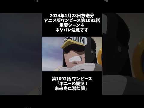 アニメ版ワンピース第1092話重要シーン4