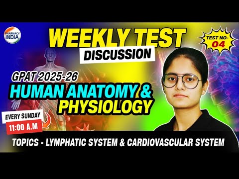 HAP | Weekly Test Discussion | Lymphatic & Cardiovascular System | GPAT 2025 - 26 #gpat2025