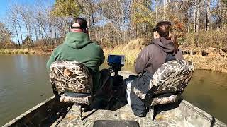 Jenny showing me where the CRAPPIE are ‼️‼️#crappie #wareagleboats #fishing