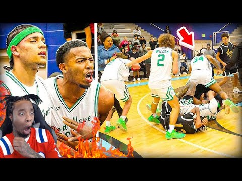 Reacting To RWE WE GOT INTO A RECKLESS BRAWL DURING THIS AAU GAME... Cam Wilder!!