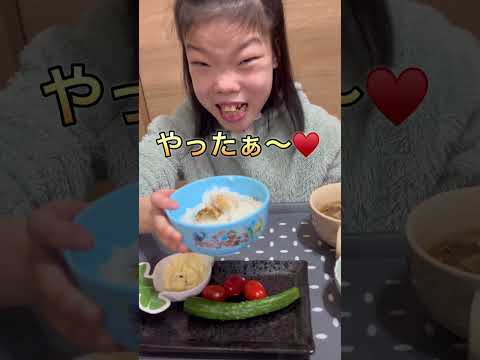 ある日の夕飯のこはちゃんの様子#shorts