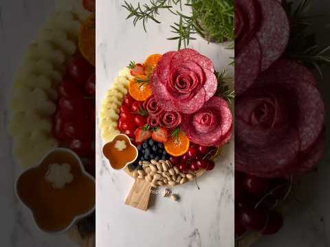 Charcuterie Board ideas✨How to decorate Cheese platter✨Cheese and fruit platter ideas✨Salami Rose🌹