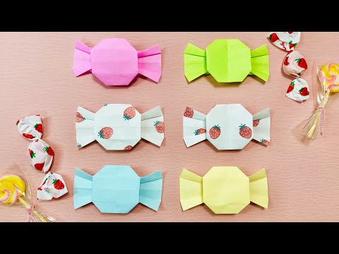 【折り紙】かわいいキャンディーの作り方🍬💕いろんな色の飴玉を使って可愛く飾ろう♪