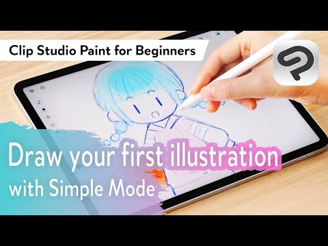 Drawing a character illustration in Simple Mode | Clip Studio Paint for Beginners