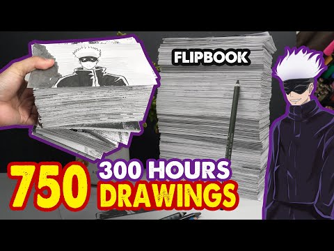 MY BIGGEST FLIPBOOK - Gojo Satoru vs Jogo in Jujutsu Kaisen | Huta Chan