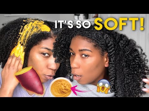 I PUT SWEET POTATO IN MY NATURAL HAIR + I'M SHOOK!!