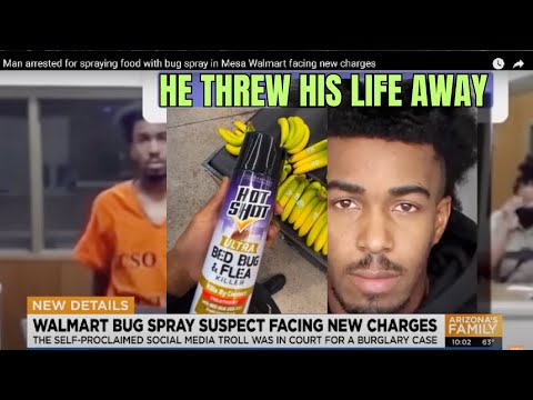 Famous TikToker Gets Arrested After Filming Himself  Spraying Bug Spray On Food At Walmart