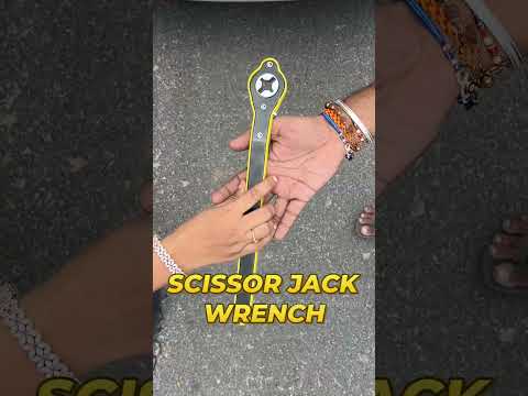 Easy and Fast Way To Lift Your Car Heyner Scissor Jack With Ratchet #shorts