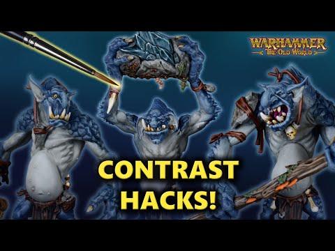 Contrast Hacks! Speed Painting Stone Trolls for Warhammer: The Old World | Rockgut Troggoths