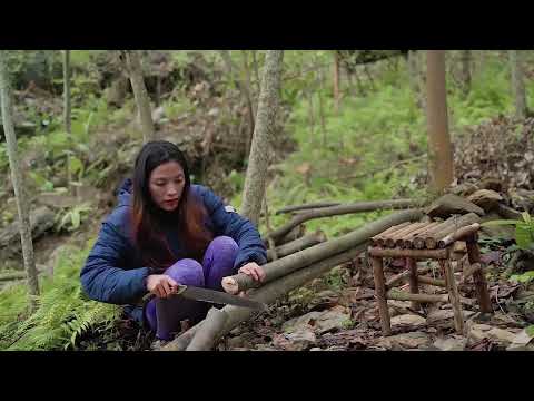 36 DAY SOLO OVERNIGHT CAMPING IN THE RAIN FOREST - RELAXING IN THE TENT WITH THE SATISFYING SOUND