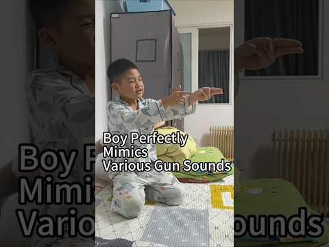 Kid and Dad Play “Gunfight,” Perfectly Mimic Various Gun Sounds